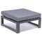 Leisuremod Chelsea Outdoor Patio Black Aluminum Ottomans With Blue Cushions CSO30BU2 - alternate 2