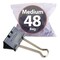 Officemate EZ Binder Clips, Medium, Gray, 48PK 99550 - alternate 2