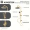 Kingston Brass Wall Mount Rain Drop Shower System with Hand Shower, Brushed Nickel KSG2398D - alternate 2