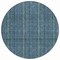 Homeroots 8' Blue Denim Blue And Mint Green Round Striped Washable Indoor Outdoor Area Rug 615039 - alternate 3