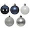Decoris Blue/Silver/White Assorted Shatterproof Ornaments 9020124 - alternate 2