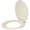 Prosource Toilet Seat, Round, Plastic, Bone, Plastic Hinge KJ-883A1-BN - alternate 1