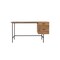 Homeroots 55" Brown and Black Solid Wood Writing Desk with Two Drawers 520652 - alternate 2
