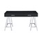 Homeroots 54" Black and Silver Writing Desk With Two Drawers 491474 - alternate 2