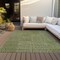 Homeroots 8' X 10' Olive Green And Beige Geometric Washable Indoor Outdoor Area Rug 596959 - alternate 2