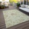 Homeroots 3' X 5' Artichoke Green Mint Green And Taupe Floral Washable Indoor Outdoor Area Rug 589446 - alternate 3