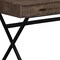 Homeroots 47" Brown and Black Computer Desk With Two Drawers 333544 - alternate 2