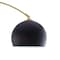 Homeroots 76" Brass Arched Floor Lamp With Black Dome Shade 530710 - alternate 2