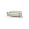Homeroots 89" Cream Fabric Sofa With Brown Legs 641002 - alternate 2