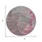 Homeroots 8' Blush Gray And Mauve Round Abstract Washable Indoor Outdoor Area Rug 618222 - alternate 2