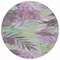 Homeroots 8' Lavender And Lilac Round Floral Washable Indoor Outdoor Area Rug 611116 - alternate 2