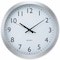 Universal Brushed Aluminum Wall Clock, 12" dia, Silver Case, 1 AA (sold sep) UNV10425 - alternate 2