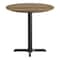 Flash Furniture Commercial 31.25" Natural HPL Tabletop with Black Table Height X Base ST-RD31-NAT-T2222-GG - alternate 2