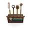 Picnic Time Family Of Brands NFL Jacksonville Jaguars Sidecar 5-Piece Bar Tool Set, (Acacia Wood) 672-05-508-157-2 - alternate 1