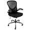 Elama Mid Back Adjustable Mesh and Fabric Rolling Office Chair in Black ELM-F-023 - alternate 1