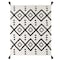 Homeroots 60" X 50" Black and White Woven Cotton Geometric Throw Blanket with Tassels 516491 - alternate 1