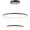 Jonathan Y Brice 24" 2-Light Modern Contemporary Metal Round Integrated LED Pendant, Matte Black JYL7204A - alternate 1