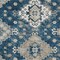 Homeroots 10' X 14' Navy Blue Beige And Ivory Medallion Washable Indoor Outdoor Area Rug 589013 - alternate 3