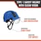 Malta Dynamics SafetyHelmet w/Clear Visor, Polyethylene, Ratchet, Blue, Fits Hat Size One Size Fits Most HTBL1101 - alternate 3