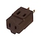Eaton Wiring Devices Plug Adapter, Cube Tap, 1-15R, 0 ft., Brown 4400B-BOX - alternate 1