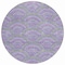 Homeroots 8' Lavender Sage And Ivory Round Geometric Washable Indoor Outdoor Area Rug 615208 - alternate 2