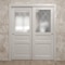 Sartodoors Sliding Closet Bypass Doors 64 x 96 inches, Ego 5011 Painted White Oak, Rails Hardware Set, Wood EGO5011DBD-PWO-6496 - alternate 2