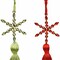 Homeroots Set of Four Gold Green Red And White Handmade Snowflake With Tassel Ornaments, 4PK 548238 - alternate 2