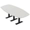 Skutchi Designs Arc Boat Conference Table With Power, 48 in W, 96 in L HAR-ABOT-48X96-T.BK-U779-NA - alternate 1