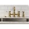 Kingston Brass Bridge Kitchen Faucet with Brass Sprayer, Brushed Brass KS7277BPLBS - alternate 2