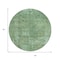 Homeroots 8' Sage And Mint Green Round Abstract Washable Indoor Outdoor Area Rug 615508 - alternate 2