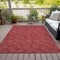 Homeroots 3' X 5' Red And Ivory Geometric Washable Indoor Outdoor Area Rug 602389 - alternate 3