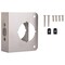 Prosource Door Reinforcer, 2-3/8 in Backset, 1-3/4 in Thick Door, Steel, Satin Nickel, 4-1/2 in H, 4 in W HSH-044SBN-PS - alternate 1