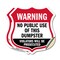 Signmission Dumpster Shield Sign Warning No Public U, 6 inch X 6 inch, Vinyl Decal, 2PK SHI-D-2PACK-6-379 - alternate 1