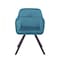 Homeroots Tufted Blue And Black Velvet and Metal Dining Arm Chair 521273 - alternate 3