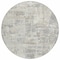 Homeroots 8' Ivory And Gray Round Abstract Washable Indoor Outdoor Area Rug 597976 - alternate 2