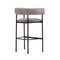 Manhattan Comfort Onda Metal Upholstered Vegan Leather Barstool in Taupe BS1638-2 - alternate 2