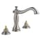 Delta 3-hole 6-16" installation Hole Widespread Lavatory Faucet, Stainless 3597LF-SSMPU-LHP - alternate 2