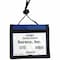 Brady Neck Wallet - 4.5" x 4" - Nylon, Vinyl - 100 / Pack - Blue, Clear 1860-2602 - alternate 2
