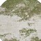 Homeroots 8' Olive Green Gray And Ivory Round Abstract Washable Indoor Outdoor Area Rug 599516 - alternate 2