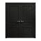 Sartodoors Interior Solid French Double Doors 72 x 84 inches, Ego 5012 Painted Black Oak, Wood Interior Solid EGO5012DD-CHK-7284 - alternate 1