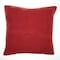Homeroots 24" Red and White Geometric Cotton Throw Pillow With Embroidery 549401 - alternate 1