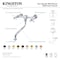 Kingston Brass Double-Handle Wall Mount Bathroom Faucet, Brushed Brass KS1217PX - alternate 2