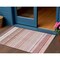 Homeroots 3' X 5' Pink Blush And Burgundy Striped Washable Indoor Outdoor Area Rug 614821 - alternate 1