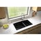 Msi Black Quartz 32in x 19in Undermount 60/40 Double Bowl Kitchen Sink ZOR-QTZ-DBSNK-0106 - alternate 2