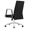 Leisuremod Aleen Office Chair in Upholstered Leather and Iron Frame with Swivel and Tilt, Black AO19BLL - alternate 2