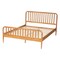 Baxton Studio Lucera Mid-Century Oak Brown Queen Size Bobbin Bed 257-14017-ZORO - alternate 2