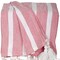 Homeroots 50" X 60" Pink and White Woven Cotton Striped Throw Blanket with Tassels 548930 - alternate 2