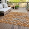 Homeroots 8' X 10' Terra Cotta Beige And Ivory Striped Washable Indoor Outdoor Area Rug 599385 - alternate 3