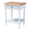 Baxton Studio Legrand Classic French Two-Tone White and Natural Brown 1-Drawer End Table 251-13896-ZORO - alternate 1