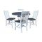 Whitewood Industries Extension Dining Tables, 45 in L, 38 in H, Parawood, 5 Piece Set K05-42DPT-C61-4 - alternate 1